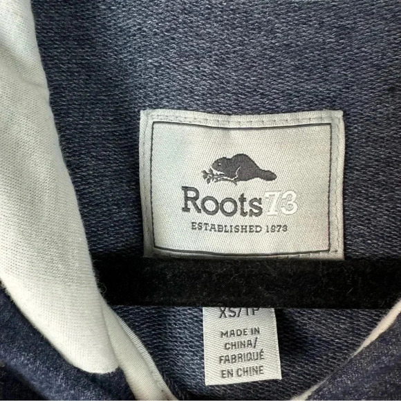 NWT ROOTS Women's XS Sandylake Full Zip Hoodie Ink Blue Sweater Hoody New Hood - Picture 3 of 12